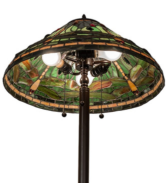Tiffany Dragonfly Three Light Floor Lamp (242786)