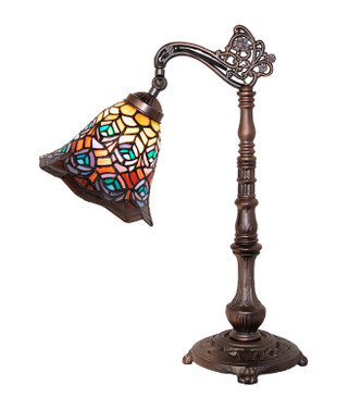 Tiffany Peacock Feather One Light Table Lamp (244782)