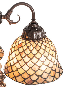 Tiffany Fishscale Three Light Table Lamp (245477)