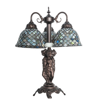 Tiffany Fishscale Three Light Table Lamp (245479) Tiffany Fishscale Three Light Table Lamp (245479)