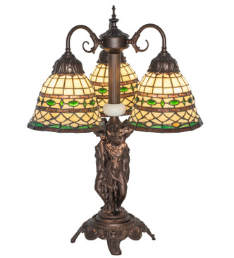 Tiffany Roman Three Light Table Lamp (245484)