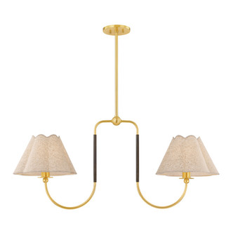 Mitzi - H1043902-AGB/TRB - Two Light Linear Pendant - Janie - Aged Brass
