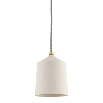 Mitzi - H339701-AGB/MW - One Light Pendant - Megan - Aged Brass/Matte White Mitzi - H339701-AGB/MW - One Light Pendant - Megan - Aged Brass/Matte White