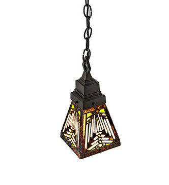 Meyda Tiffany - 294795 - One Light Pendant - Nuevo Mission - Solar Black