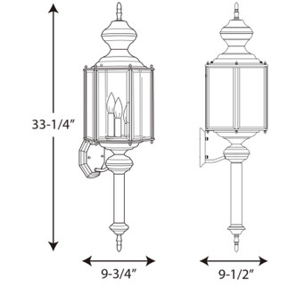Carriage Classics Three Light Wall Lantern (P5731-31)