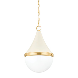 Mitzi - H787701L-AGB/SCR - One Light Pendant - Ciara - Aged Brass/Soft Cream