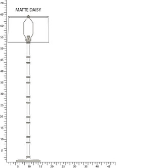 Robert Abbey - MDY74X - One Light Floor Lamp - Kane - Matte Daisy w/Polished Nickel