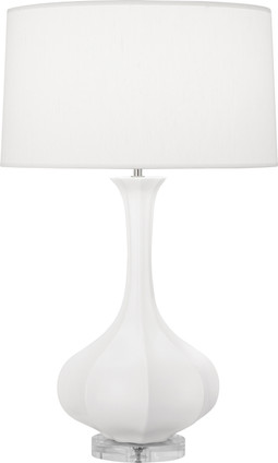 Robert Abbey - MLY96 - One Light Table Lamp - Pike - Matte Lily Glazed Ceramic w/Lucite