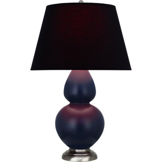 Robert Abbey - MMB59K - One Light Table Lamp - Double Gourd - Matte Midnight Blue Glazed Ceramic w/Antique Silver
