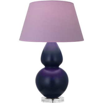 Robert Abbey - MMB62L - One Light Table Lamp - Double Gourd - Matte Midnight Blue Glazed Ceramic w/Lucite