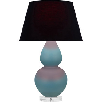 Robert Abbey - MOB62K - One Light Table Lamp - Double Gourd - Matte Steel Blue Glazed Ceramic w/Lucite