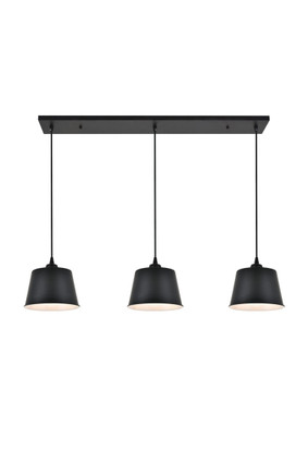 Elegant Lighting - LD4057D40BK - Three Light Pendant - Nota - black Elegant Lighting - LD4057D40BK - Three Light Pendant - Nota - black