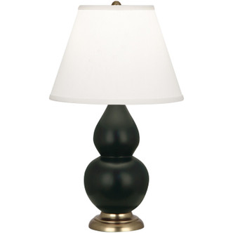 Robert Abbey - MOS50 - One Light Accent Lamp - Small Double Gourd - Matte Obsidian Glazed Ceramic w/Antique Natural Brass