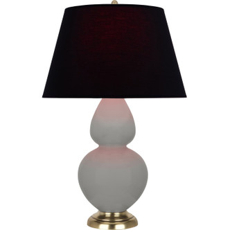 Robert Abbey - MST55K - One Light Table Lamp - Double Gourd - Matte Smokey Taupe Glazed Ceramic w/Antique Natural Brass