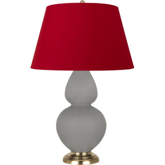 Robert Abbey - MST55R - One Light Table Lamp - Double Gourd - Matte Smokey Taupe Glazed Ceramic w/Antique Natural Brass
