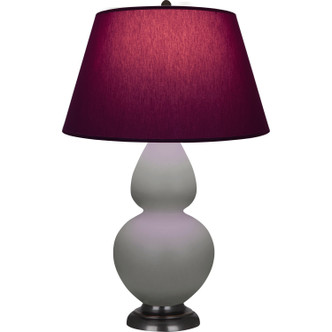 Robert Abbey - MST57P - One Light Table Lamp - Double Gourd - Matte Smokey Taupe Glazed Ceramic w/Deep Patina Bronze