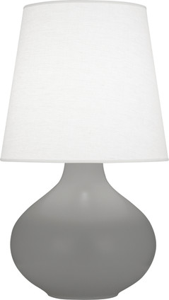 Robert Abbey - MST99 - One Light Table Lamp - June - Matte Smokey Taupe Glazed Ceramic