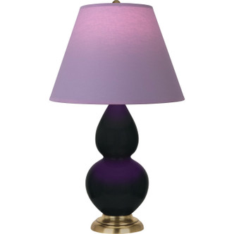 Robert Abbey - OS10L - One Light Accent Lamp - Small Double Gourd - Obsidian Glazed Ceramic w/Antique Natural Brass