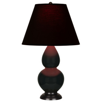 Robert Abbey - OS11K - One Light Accent Lamp - Small Double Gourd - Obsidian Glazed Ceramic w/Deep Patina Bronze