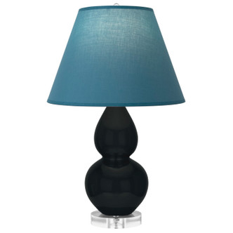 Robert Abbey - OS13B - One Light Accent Lamp - Small Double Gourd - Obsidian Glazed Ceramic w/Lucite