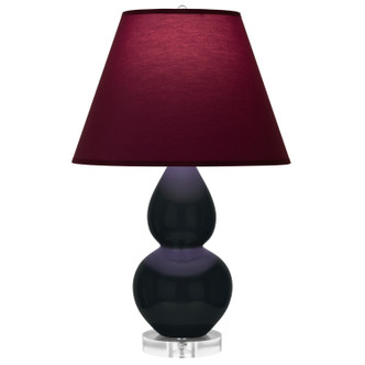 Robert Abbey - OS13P - One Light Accent Lamp - Small Double Gourd - Obsidian Glazed Ceramic w/Lucite