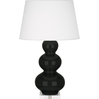 Robert Abbey - OS43X - One Light Table Lamp - Triple Gourd - Obsidian Glazed Ceramic w/Lucite