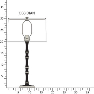 Robert Abbey - OS72 - One Light Table Lamp - Kane - Obsidian w/Polished Nickel
