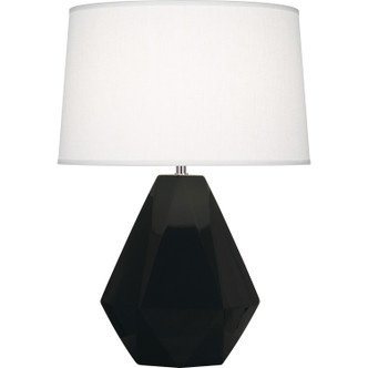 Robert Abbey - OS930 - One Light Table Lamp - Delta - Obsidian Glazed Ceramic w/Polished Nickel