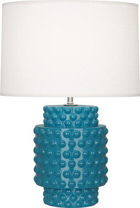 Robert Abbey - PC801 - One Light Accent Lamp - Small Dolly - Peacock Glazed Textured Ceramic