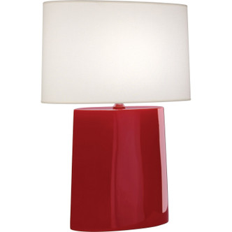 Robert Abbey - RR03 - One Light Table Lamp - Victor - Ruby Red Glazed Ceramic