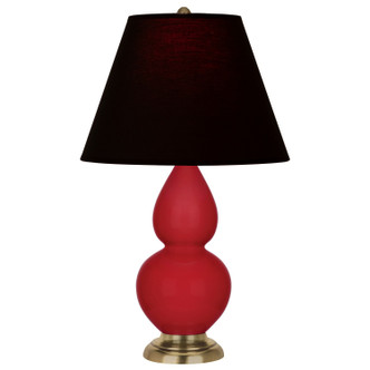 Robert Abbey - RR10K - One Light Accent Lamp - Small Double Gourd - Ruby Red Glazed Ceramic w/Antique Natural Brass