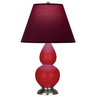 Robert Abbey - RR12P - One Light Accent Lamp - Small Double Gourd - Ruby Red Glazed Ceramic w/Antique Silver