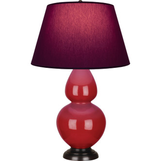 Robert Abbey - RR21P - One Light Table Lamp - Double Gourd - Ruby Red Glazed Ceramic w/Deep Patina Bronze