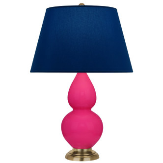 Robert Abbey - RZ10N - One Light Accent Lamp - Small Double Gourd - Razzle Rose Glazed Ceramic w/Antique Natural Brass