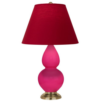 Robert Abbey - RZ10R - One Light Accent Lamp - Small Double Gourd - Razzle Rose Glazed Ceramic w/Antique Natural Brass