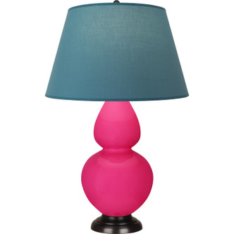 Robert Abbey - RZ21B - One Light Table Lamp - Double Gourd - Razzle Rose Glazed Ceramic w/Deep Patina Bronze