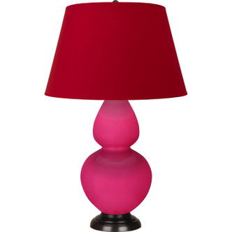 Robert Abbey - RZ21R - One Light Table Lamp - Double Gourd - Razzle Rose Glazed Ceramic w/Deep Patina Bronze