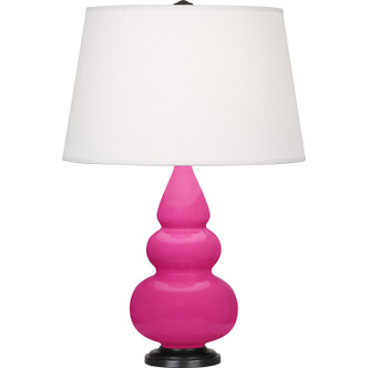 Robert Abbey - RZ31X - One Light Accent Lamp - Small Triple Gourd - Razzle Rose Glazed Ceramic w/Deep Patina Bronze