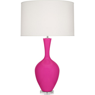 Robert Abbey - RZ980 - One Light Table Lamp - Audrey - Razzle Rose Glazed Ceramic
