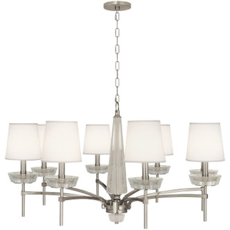Robert Abbey - S625C - Eight Light Chandelier - Cristallo - Polished Nickel w/ Clear Crystal