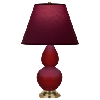 Robert Abbey - SA10P - One Light Accent Lamp - Small Double Gourd - Sangria Glazed Ceramic w/Antique Natural Brass