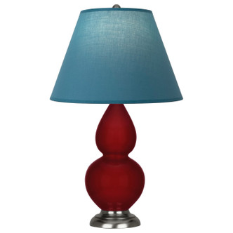 Robert Abbey - SA12B - One Light Accent Lamp - Small Double Gourd - Sangria Glazed Ceramic w/Antique Silver
