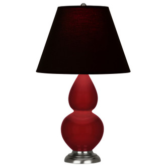 Robert Abbey - SA12K - One Light Accent Lamp - Small Double Gourd - Sangria Glazed Ceramic w/Antique Silver