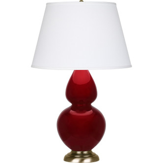 Robert Abbey - SA20X - One Light Table Lamp - Double Gourd - Sangria Glazed Ceramic w/Antique Natural Brass