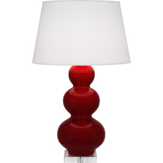 Robert Abbey - SA43X - One Light Table Lamp - Triple Gourd - Sangria Glazed Ceramic w/Lucite