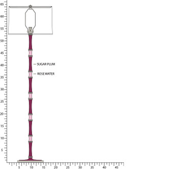 Robert Abbey - SM74RW - One Light Floor Lamp - Kane - Sugar Plum Rose Water w/Polished Nickel
