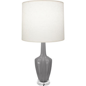 Robert Abbey - ST35 - One Light Accent Lamp - Emma - Smokey Taupe Glazed Ceramic w/Polished Nickel/a Lucite