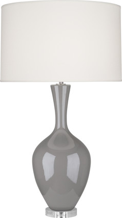 Robert Abbey - ST980 - One Light Table Lamp - Audrey - Smokey Taupe Glazed Ceramic