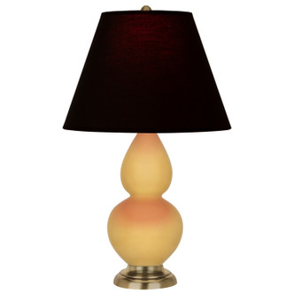 Robert Abbey - SU10K - One Light Accent Lamp - Small Double Gourd - Sunset Yellow Glazed Ceramic w/Antique Natural Brass
