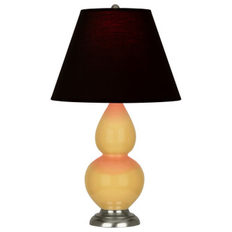Robert Abbey - SU12K - One Light Accent Lamp - Small Double Gourd - Sunset Yellow Glazed Ceramic w/Antique Silver